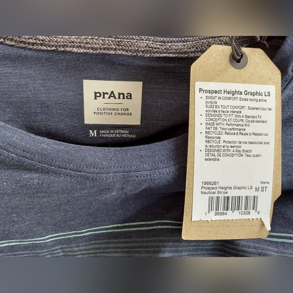 New prAna Men's Prospect Heights Graphic Long Sleeve Size Medium - Picture 6 of 6